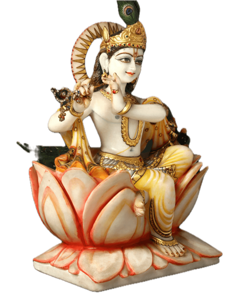 marble statue krishna idol thumbnail 2