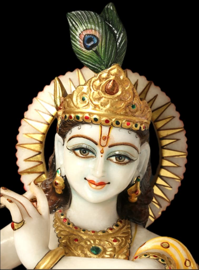 marble statue krishna idol thumbnail 4