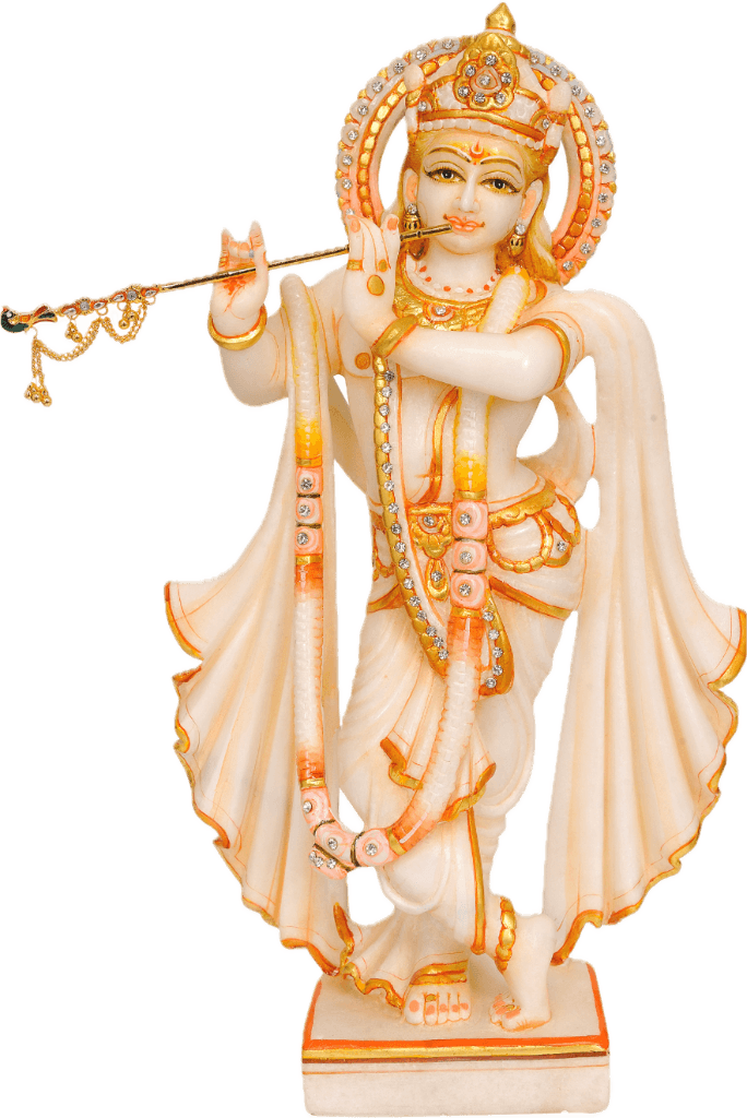 marble statue krishna idol thumbnail 2