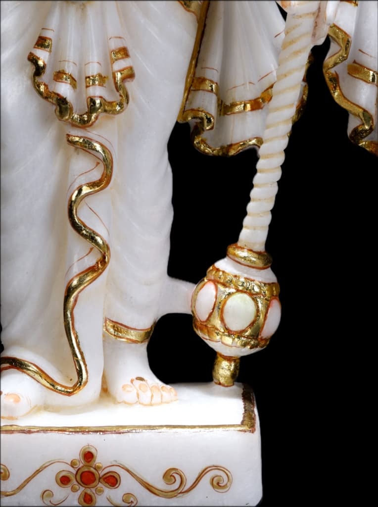 white marble statues vishnu & lakshmi idol thumbnail 4